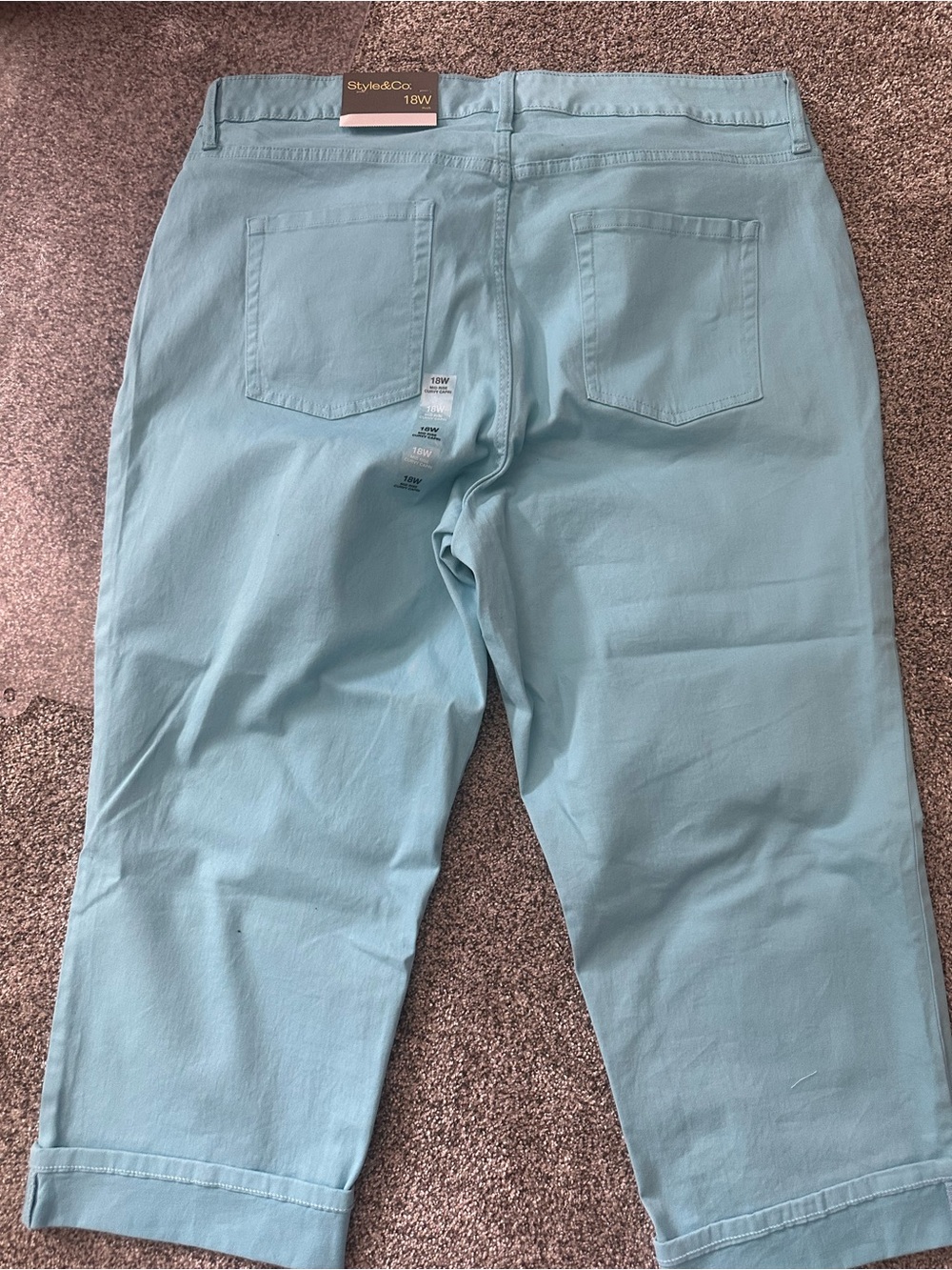 Style & Co. Pastel Blue Cropped Jeans